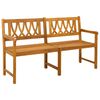 vidaXL Vanjska klupa Prirodna 150 x 55,5 x 90 cm Čvrsto drvo akacije
