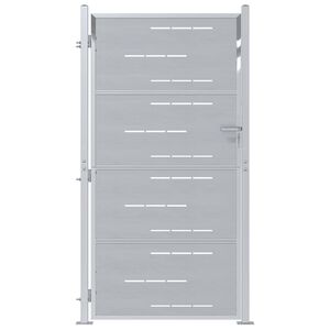 vidaXL Vrtna vrata Srebrno 96 x 180 cm Nehrđajući čelik