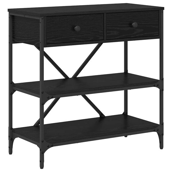 vidaXL Konzolna stolica Crni hrast 100 x 34,5 x 75 cm boja drva