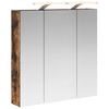 vidaXL Kupaonski ormar s ogledalom Dimljeni hrast 70 x 14,5 x 70 cm