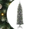 vidaXL Umjetno vitko božićno drvce Zelena i bijela 240 cm