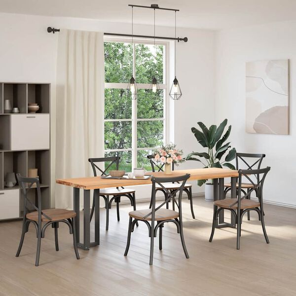 vidaXL Noge za konzolni stol T-oblika 2 kom antracit 38x25x(72-73) cm čelik