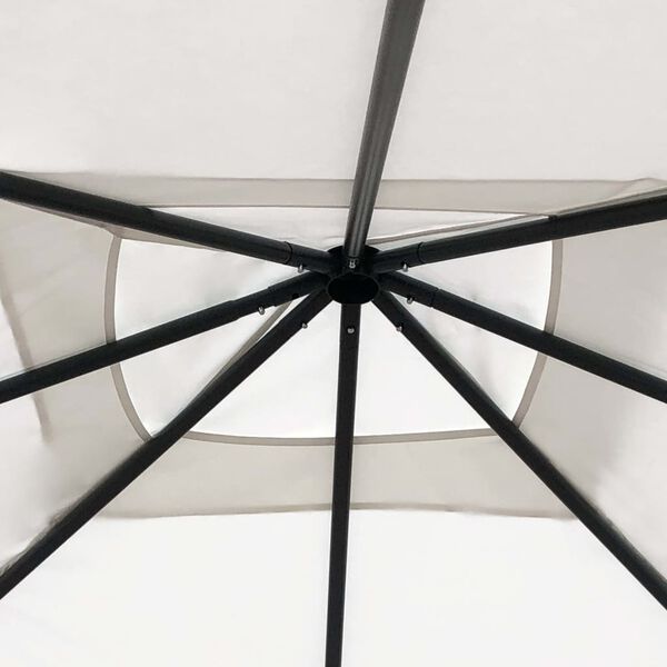 vidaXL Sjenica 3 x 3 x 2,6 m krem 160 g/m²