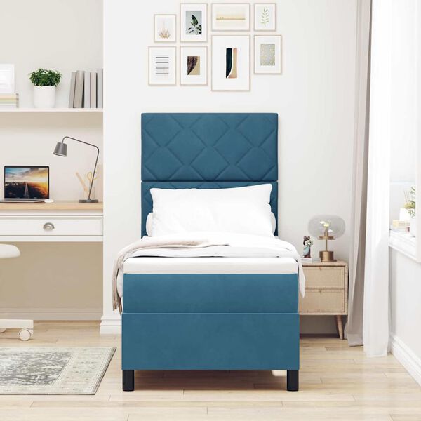 vidaXL Krevet s opruga kutije Tamno plava 80 x 200 cm tkanina