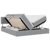vidaXL Krevet s od storage Svijetlo siva 200 x 200 cm Lažna koža