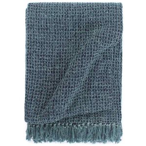 vidaXL Pamučni pokrivač 125 x 150 cm indigo plavi