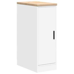 vidaXL Garažni ormar za odlaganje bijeli 30x51x85 cm masivne borovine