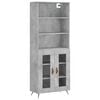 vidaXL Visoka komoda siva betona 69,5x34x180 cm od konstruiranog drva