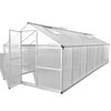 vidaXL Staklenik od aluminija 481 x 250 x 195 cm 23,44 m&sup3;