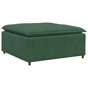 vidaXL Modularni kauč s podnožjem, tamnozeleni 100x100x48 cm