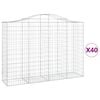 vidaXL Lučne gabionske ko&scaron;are 40 kom 200 x 50 x 140/160 cm željezne