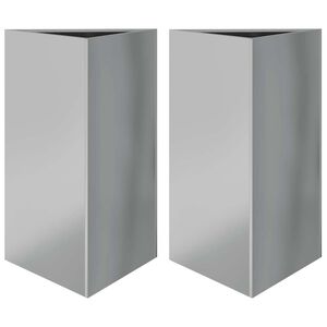 vidaXL Vrtne sadilice 2kom trokutasta 50x43x75 cm od pocinčanog čelika
