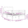 vidaXL Okvir kreveta s uzglavljem bijeli 120 x 200 cm od masivnog drva