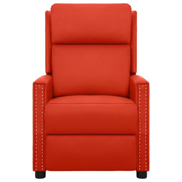 vidaXL Električna masažna fotelja crvena od umjetna koža