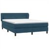 vidaXL Box Spring krevet s madracem tamnoplavi 140x220 cm bar&scaron;un
