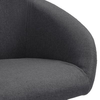 vidaXL Okretna blagovaonska stolica od tkanine tamnosiva