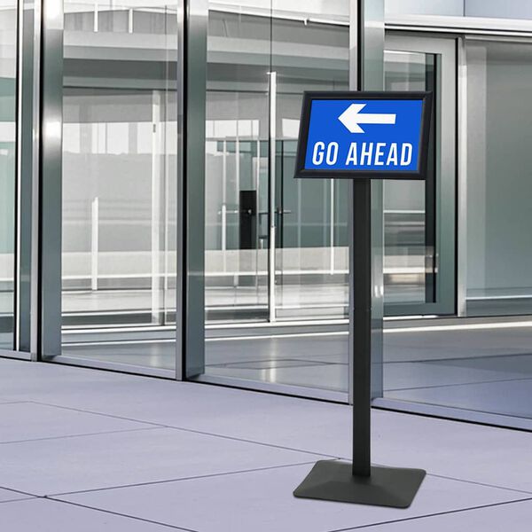 vidaXL Postolje za poster Crna a4 Aluminij i PVC