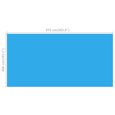 vidaXL Pokrivač za bazen plavi 975 x 488 cm PE