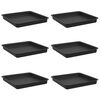 vidaXL Kvadratna posuda za cvijeće 6 kom. Crna 18 x 18 x 2 cm Plastika