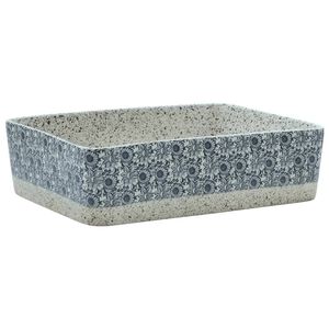 vidaXL Nadgradni umivaonik sivo-plavi 46 x 35,5 x 13 cm keramički