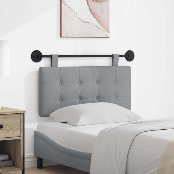 vidaXL Držeće uzglavlje Zidne Svijetlo siva 100 x 55 x 5 cm tkanina