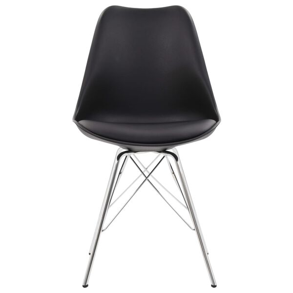 vidaXL Blagovaonske stolice od umjetne kože 2 kom crne