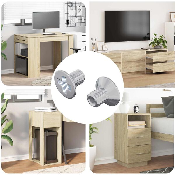 vidaXL Vijci s konusnom glavom 2 pcs Srebrno M4 x 6 mm Čelik