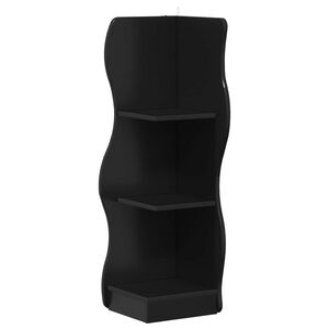 vidaXL Kutna polica s policom Crna 34 x 33 x 102 cm Konstruirano drvo