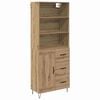 vidaXL Highboard 2 pcs Umjetnički hrast 69,5 x 34 x 180 cm