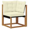 vidaXL Set vanjskih sofa s jastukom 11 pcs Prirodna i krem