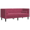 vidaXL 2-dijelni set sofa Chesterfield crvena boja vina baršunasti