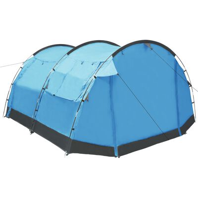 vidaXL Tunelski šator za kampiranje za 4 osobe plavi