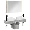 vidaXL Set ormarića za kupaonicu 4 pcs Betonska siva