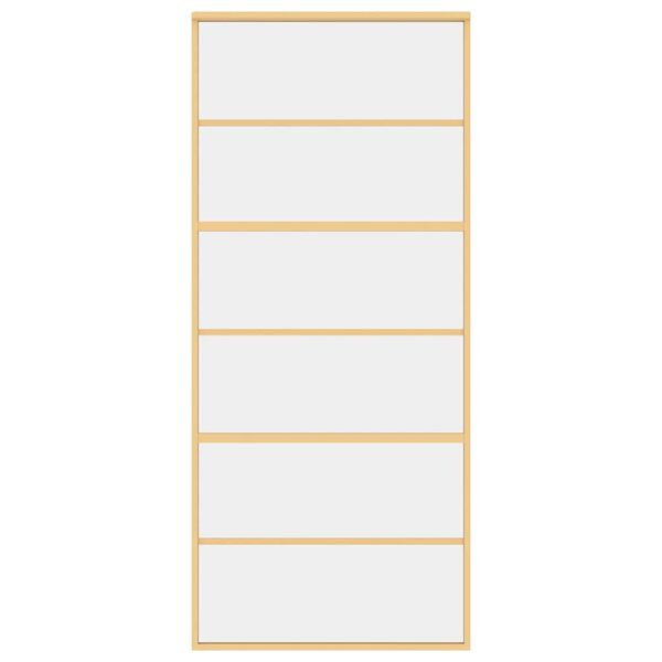 vidaXL Klizna vrata zlatna 90 x 205 cm prozirno staklo ESG i aluminij