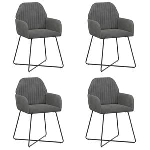 vidaXL Trpezarijske stolice 4 pcs Bar&scaron;un Tamnosiva 55 x 50 x 84 cm