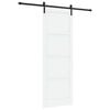 vidaXL Klizna vrata 83 x 232 cm Masivna borovina Bijela i crna
