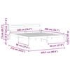 vidaXL Krevetna konstrukcija Bijelo 200 x 200 cm Čvrsto borovo drvo