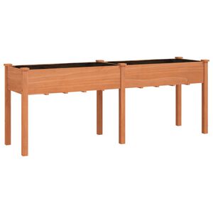vidaXL Sadilica s oblogom smeđa 203 x 53 x 76 cm od masivne jelovine