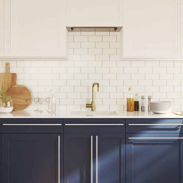 vidaXL Ručke za ormarić 5 kom srebrne 480 mm od nehrđajućeg čelika