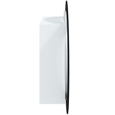 vidaXL Kupaonski ormarić s okruglim ogledalom LED bijeli 54x54x17,5 cm