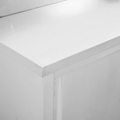 vidaXL Radni stol s kliznim vratima 100 x 50 x (95 - 97) cm od čelika