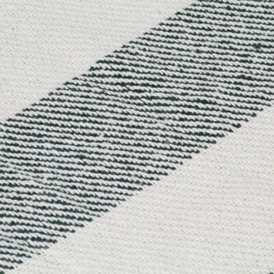 vidaXL Pamučni pokrivač prugasti 220 x 250 cm tamnozeleni