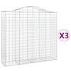vidaXL Lučne gabionske ko&scaron;are 3 kom 200x50x180/200cm pocinčano željezo