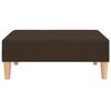 vidaXL Dvosjed na razvlačenje od tkanine s tabureom tamnosmeđi