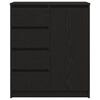 vidaXL Komoda s ladicama crni hrast 71x35x84 cm konstruirano drvo