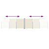 vidaXL Uvlačiva bočna tenda 120 x 1000 cm krem