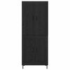 vidaXL Highboard Zidne Crni hrast 69,5 x 34 x 180 cm Konstruirano drvo