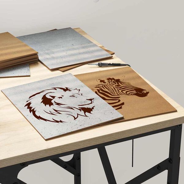 vidaXL Dekor Paneli 50 pcs Betonski sivi 15 x 21 x 0.27 cm