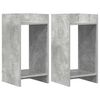 vidaXL Stalak za biljke 2 kom. Betonska siva 30 x 30 x 60 cm
