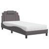 vidaXL Krevet Viana s madracem sivi 80 x 200 cm od umjetne kože